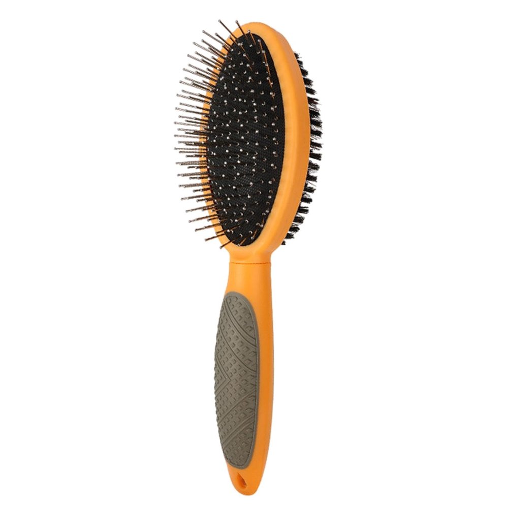 Double Coat Dog Brush | 2-in-1 Brush with Pins and Bristles for Grooming