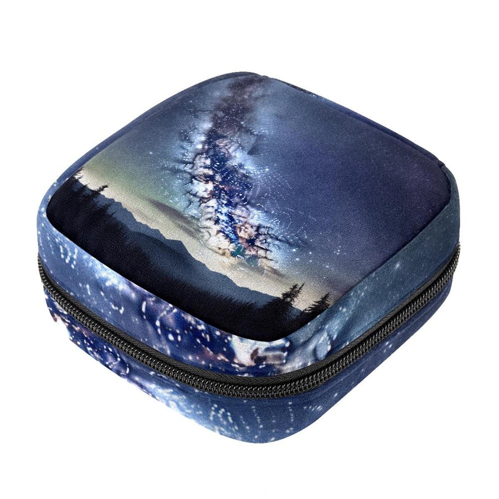 Period Kit Pouch for Girls and Women, Space & Starry Sky Design