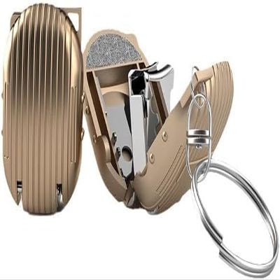 loutlo Mini Nail Clipper Keychain, Gold