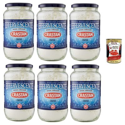 Italian Gourmet Lemon Fizz Granules, 6 x 250 g + Free Polpa