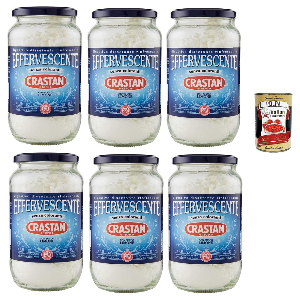 Italian Gourmet Lemon Fizz Granules, 6 x 250 g + Free Polpa