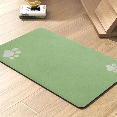 Xisnuient Non-Slip Absorbent Pet Feeding Mat, 50 x 80 cm, Green