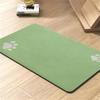 Xisnuient Non-Slip Absorbent Pet Feeding Mat, 50 x 80 cm, Green view 1