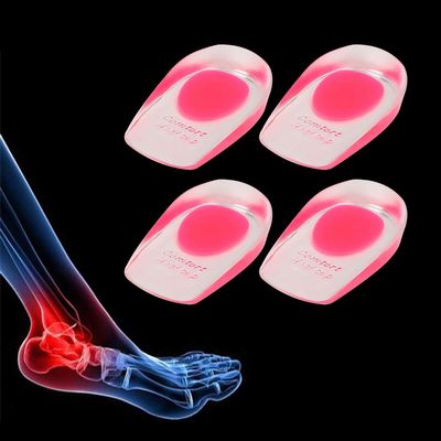 Universal Soft Silicone Heel Cushions, 2 Pairs