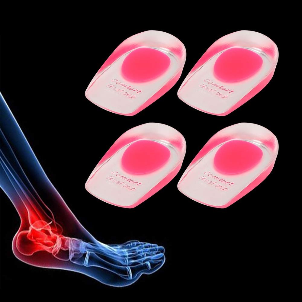 Universal Soft Silicone Heel Cushions, 2 Pairs