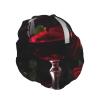 Red Wine Rose and Candle Print Shower Cap for Long Hair view 2