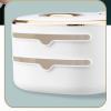 Cosmetic Tissue Box, Wall-Mounted Tissue and Paper Towel Dispenser, White Gold view 2