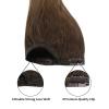 Clip-In Human Hair Extensions, Balayage Dark Brown to Brown with Blonde Blend view 3