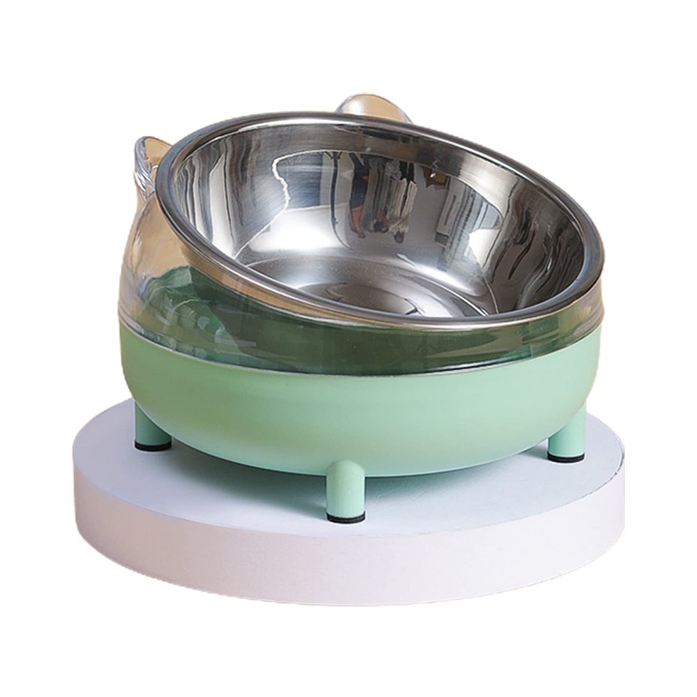 Psdndeww Elevated Dog Bowl for Cat Food and Water, Stainless Steel Bowls with Stand