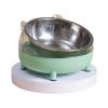 Psdndeww Elevated Dog Bowl for Cat Food and Water, Stainless Steel Bowls with Stand view 1