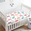 Morbuy Baby Crib Fitted Sheet, Paw Print Series, 90 x 55 cm, Multicolor view 2