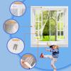 Magnetic Window Fly Screen 170 x 215 cm, No-Drill Adhesive Mount, White view 3