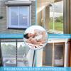Magnetic Window Fly Screen 170 x 215 cm, No-Drill Adhesive Mount, White view 4