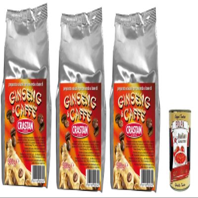 Italian Gourmet Instant Ginseng & Coffee Beverage, 3 x 500 g