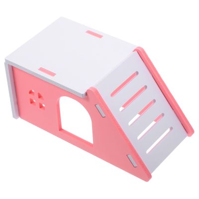 Yardwe Pink PVC Rat Hideout for Small Pets
