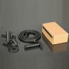 Black Brass Cold-Water Toilet Sprayer Set with Hose view 2