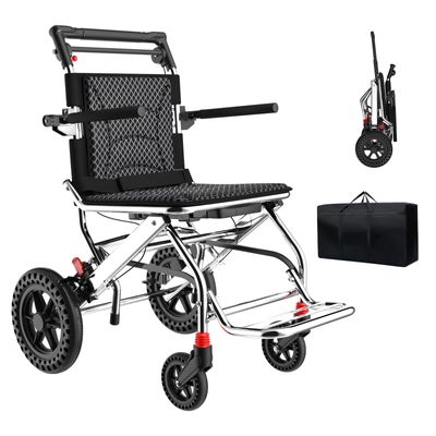ADUUTPPD Lightweight Folding Wheelchair for Adults and Seniors