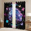 Homemissing Unicorn Horse Window Curtains, 72 x 46 in view 2