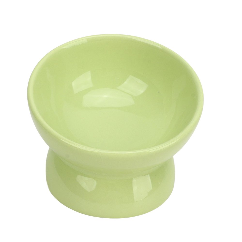 Raised Ceramic Cat Bowls, Angled Food and Water Bowls