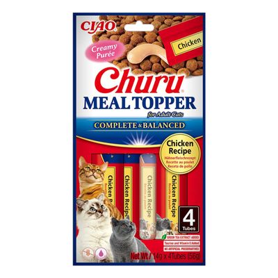 INABA Churu Meal Topper Cat Treats Chicken 4 x 14g