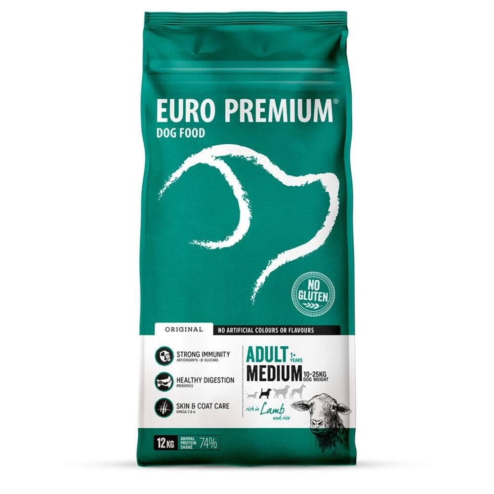 Euro Premium Adult Medium Lamb & Rice, 12 kg