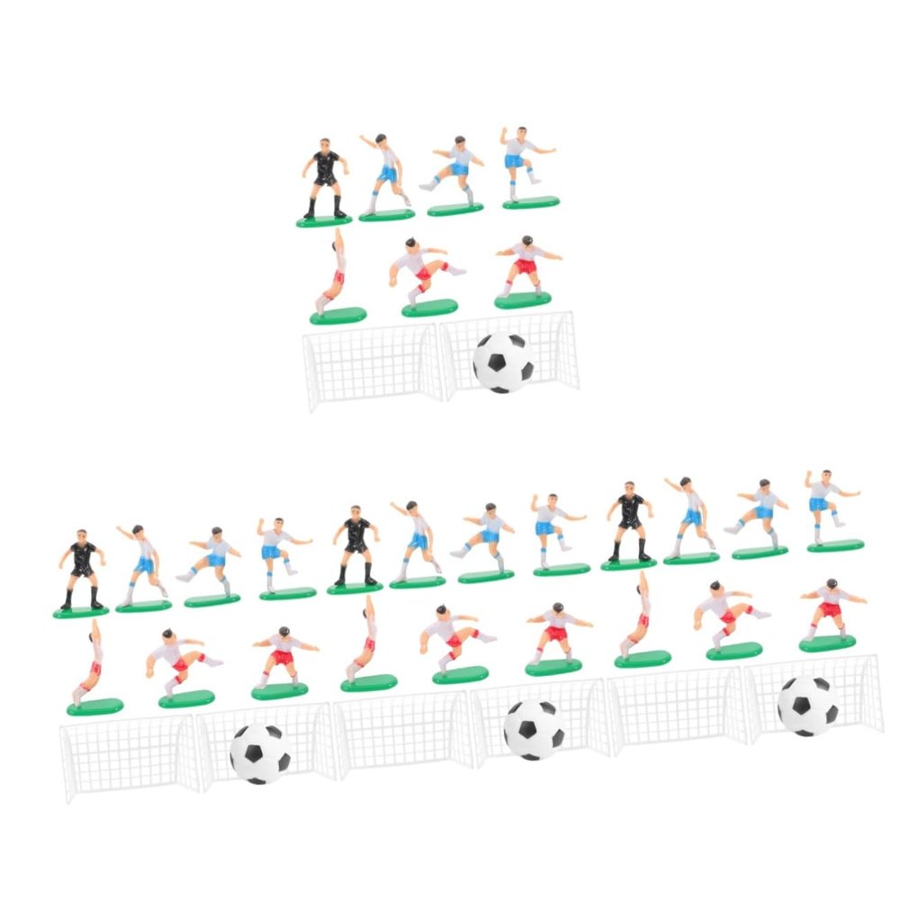 Warmhm 4-Piece Soccer Cake Decorations for Birthday Cakes