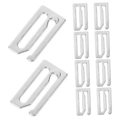 Compact Barber Cape Buckles for Haircuts, 10 Pieces, Silver