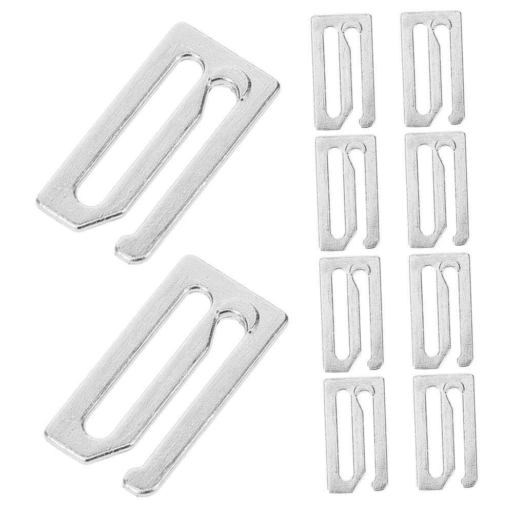 Compact Barber Cape Buckles for Haircuts, 10 Pieces, Silver