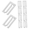 Compact Barber Cape Buckles for Haircuts, 10 Pieces, Silver view 1