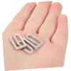 Compact Barber Cape Buckles for Haircuts, 10 Pieces, Silver view 3
