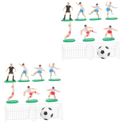 Warmhm 2 Sets Football Cake and Cupcake Decorations