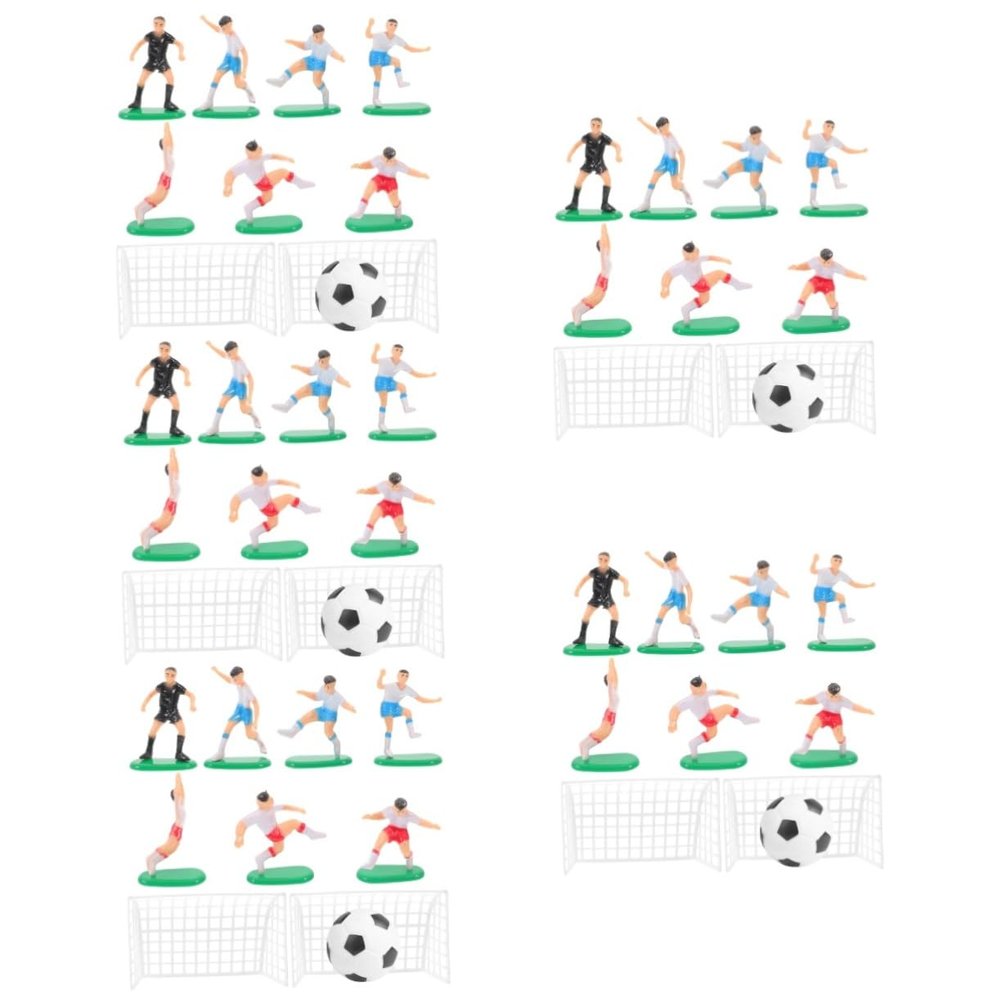 PRETYZOOM 5 Sets Football Cake Decorations