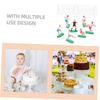 PRETYZOOM 5 Sets Football Cake Decorations view 4