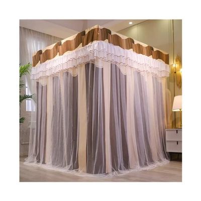 Canopy for Queen/King-Size Beds, Decorated Mosquito Net for Girls’ Rooms, Dustproof and Blackout Bed Curtains (Style 5, 1.2 x 2 x 2 m)