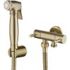 JMRTQMEC Brass Handheld Toilet Sprayer, Gold view 1