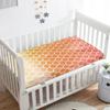 Morbuy Baby Crib Fitted Sheet, Scale Pattern, Microfiber, Orange, 160 x 80 cm view 2