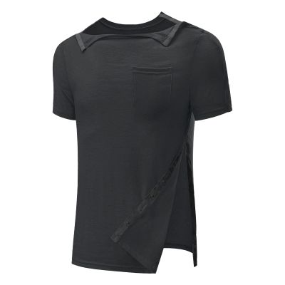 Unisex Post-Shoulder-Surgery Recovery Shirt with Side Snaps, Short Sleeves