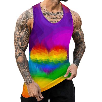 Duohropke Rainbow Men's Sleeveless Tank Top