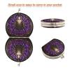 NYYYTTTEU Bronze Purple Abstract Art Compact Makeup Mirror for Handbags, Foldable Travel Pocket Mirror view 3