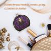 NYYYTTTEU Bronze Purple Abstract Art Compact Makeup Mirror for Handbags, Foldable Travel Pocket Mirror view 4