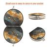 NYYYTTTEU Golden Marble Pattern Artwork Folding Compact Makeup Mirror view 3