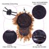 Afro Kinky Curly Drawstring Ponytail Bun with Bangs view 2