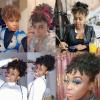 Afro Kinky Curly Drawstring Ponytail Bun with Bangs view 4
