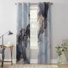ZDLLDZ Gray Marble-Texture Blackout Curtains for Kids' Room, 168 x 229 cm (W x H), Set of 2 view 4