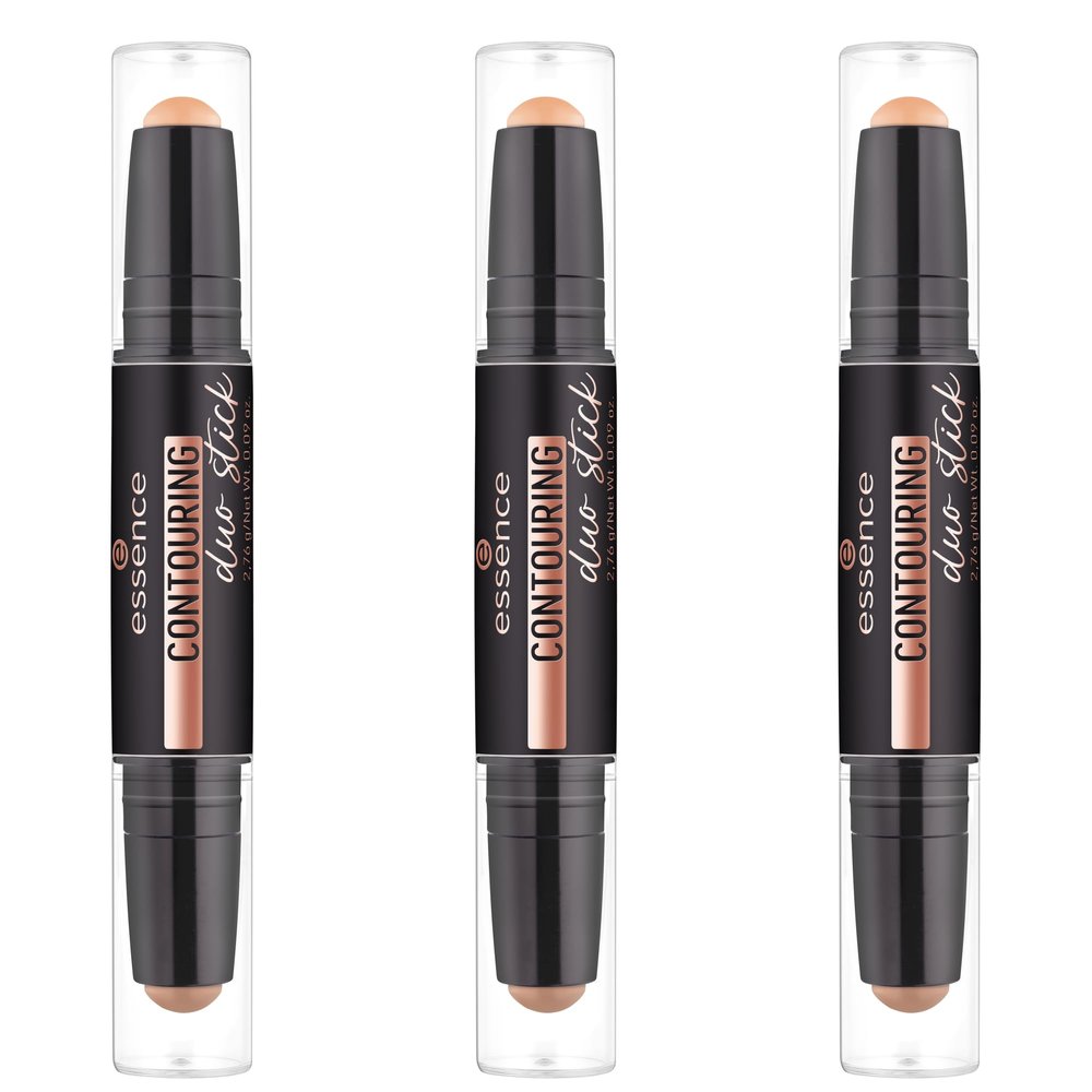 essence Contouring Duo Stick No. 40 Tan, Matte, 3-Pack