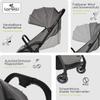 Lorelli Quick Compact Stroller, One-Hand Fold, 8.4 kg, Up to 22 kg, Gray view 3