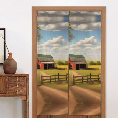 yefan Ranch View Blackout Door Curtains, Room Divider & Kitchen Curtains, 86 x 143 cm, 2 Panels
