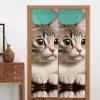 yefan A Curious Cat Blackout Curtains, Room Divider and Kitchen Curtains, 86 x 143 cm, 2 Panels view 1