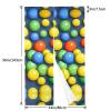 yefan Colorful Ball Blackout Curtains, Room Divider and Kitchen Curtains, 86 x 143 cm, 2 Door Curtains view 3