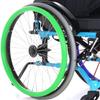 WHRAOY Silicone Wheelchair Push Rim Covers, 1 Pair, 56.9 cm / 61 cm, Non-Slip, Wear-Resistant, Green view 1